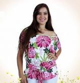 Blusa Estampada Rosa Bela REF 150 (Pacote com 10 unidades)