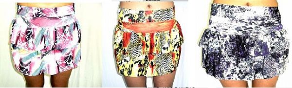 Saia Curta Estampada REF 017 (Pacote com 10 unidades)